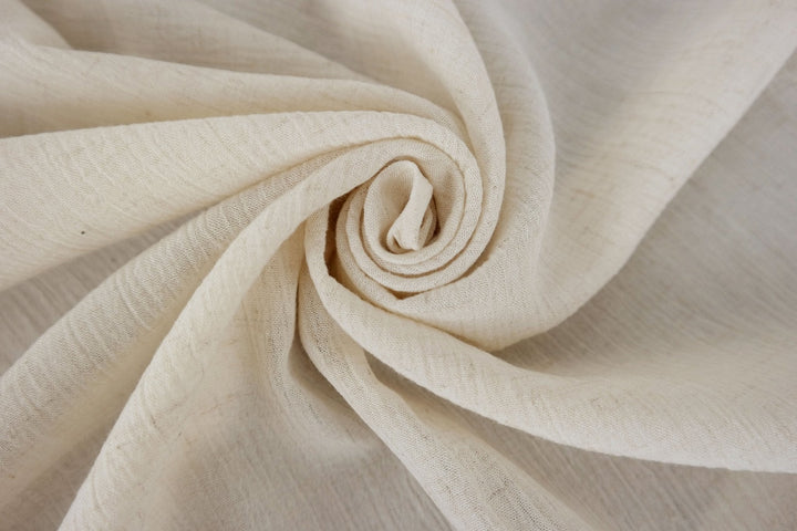 Linen Rayon 30s Wrinkled Fabric - The Linen Lab - Ivory