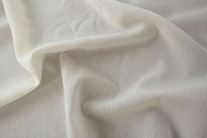 Linen Rayon 30s Wrinkled Fabric - The Linen Lab - Ivory