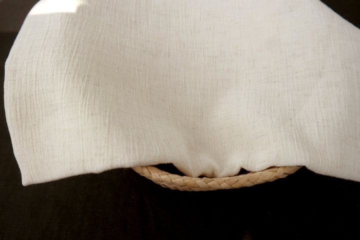 Linen Rayon 30s Wrinkled Fabric - The Linen Lab - Ivory