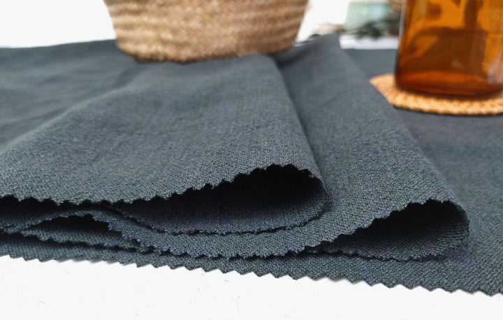 Linen Rayon High Twisted Fabric 4626 - The Linen Lab - Green(Dark)