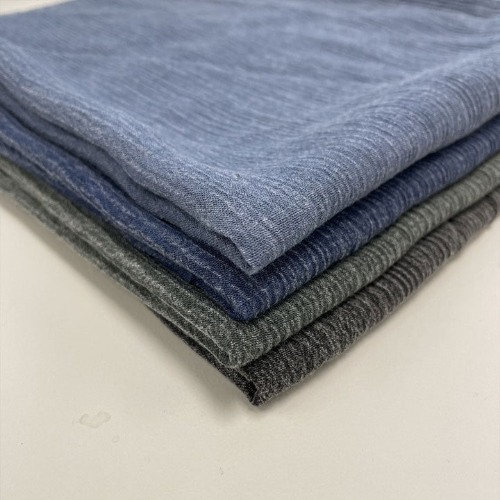 Linen Rayon Pigment Bio-washed Fabric with Wrinkle Effect - The Linen Lab - dark green