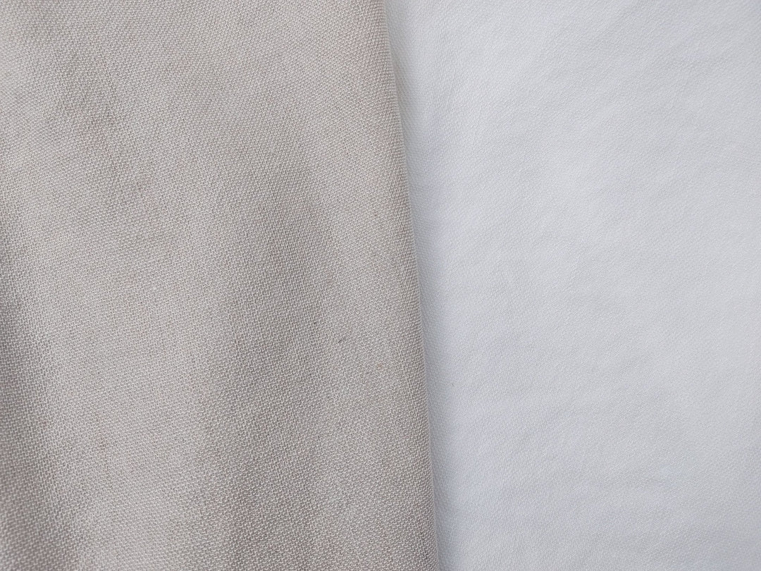 Linen Rayon PU Stretch Dobby Weave Fabric 6643 6644 - The Linen Lab - White