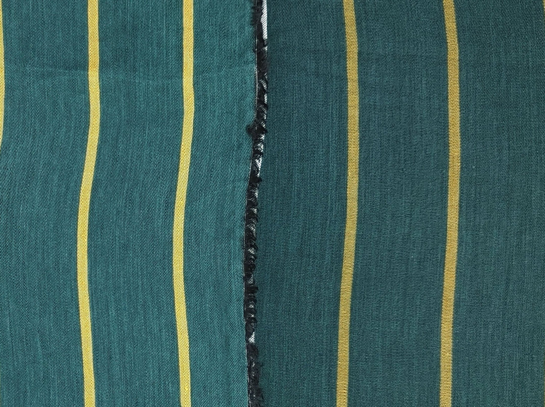 Linen Rayon Satin Stripe Fabric 6567 6568 - The Linen Lab - Green