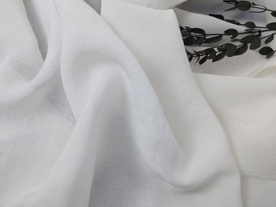 Linen Rayon Solid Fabric with Subtle Wrinkle Effect 7382 7434 - The Linen Lab - Orange