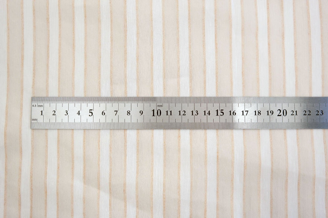 Linen Rayon Stretch Melange Stretch Fabric (6515) - The Linen Lab - Beige