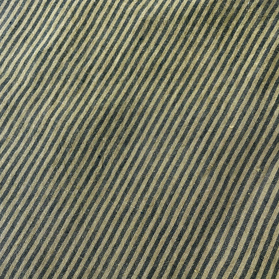 Linen Thin Stripe Fabric 6267 6495 6496 - The Linen Lab - Yellow