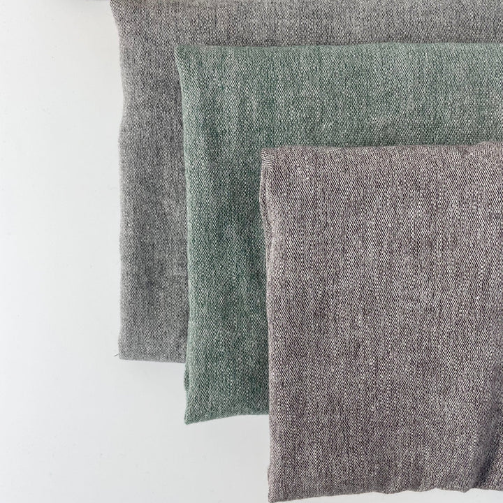 Linen Wool Fabric 6105 6106 6107 - The Linen Lab - Grey