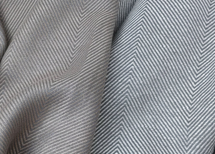 Luxurious Linen-Rayon HBT Fabric: Big Size with Two-Tone Chambray Design 6062 6063 - The Linen Lab - Beige