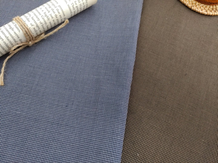 Mini Starcheck Gingham Bliss: Linen Cotton Ramie Fabric 3028 3241 - The Linen Lab - Grey