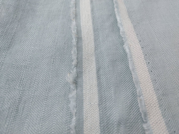 Mint Elegance: 100% Linen HBT Herringbone Twill Fabric with High Density Weave 7833 - The Linen Lab - Mint