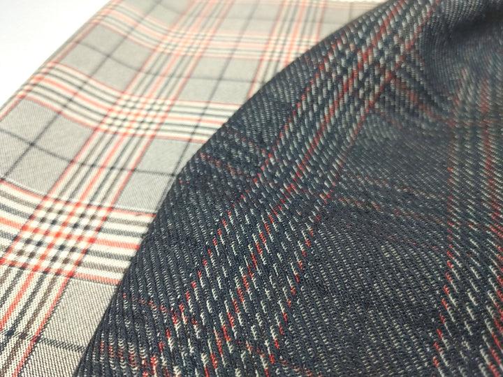 Nylon Rayon 4-Way Stretch Glen Plaid Fabric 1400 - The Linen Lab - Brown