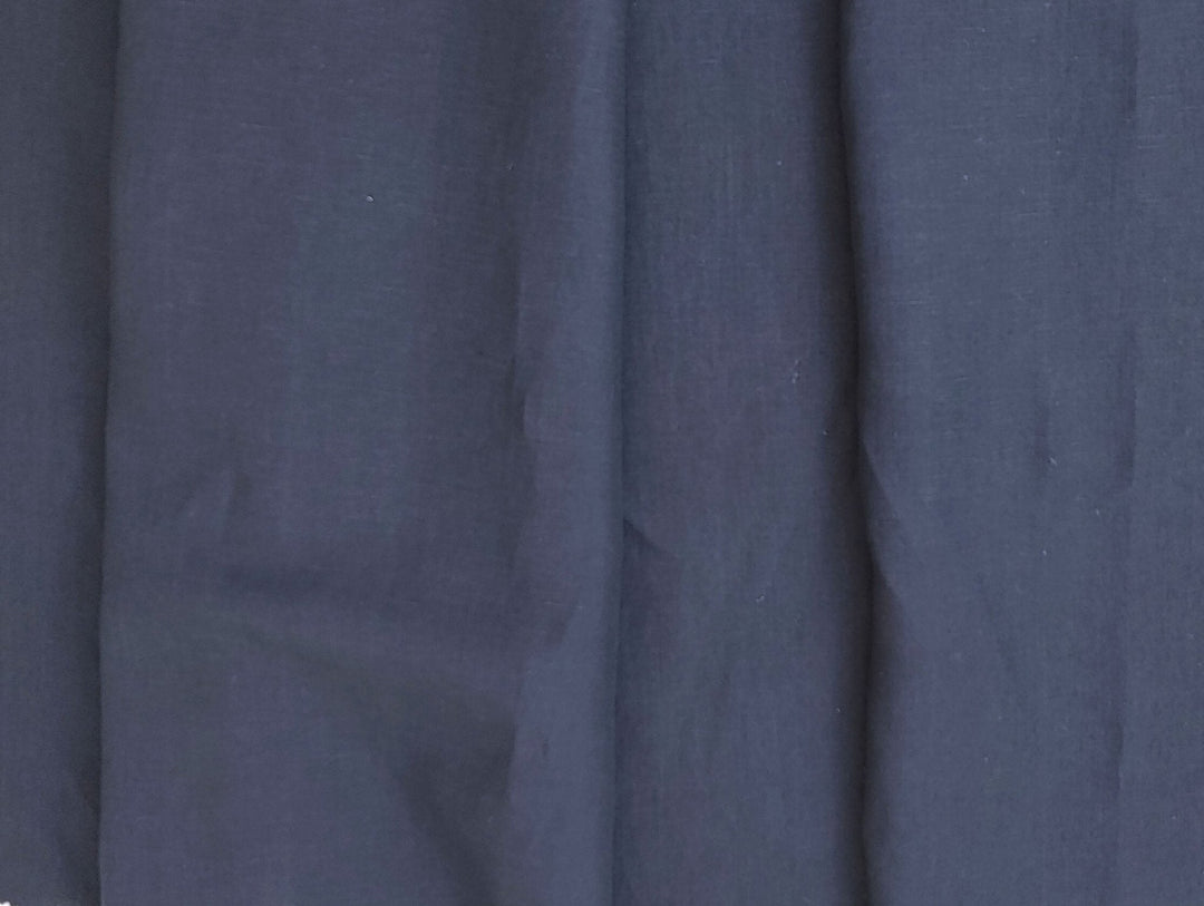 Plain Weave Linen Tencel Navy Fabric - Light to Medium Weight 4481 - The Linen Lab - Navy