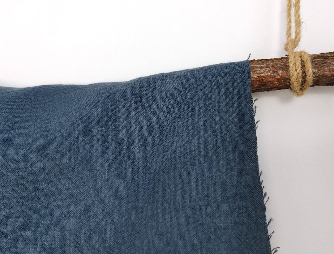 Premium 100% Linen Fabric - 9S High Twisted Yarn for Luxurious Textiles and Crafting Excellence 6772 6481 6480 - The Linen Lab - Blue
