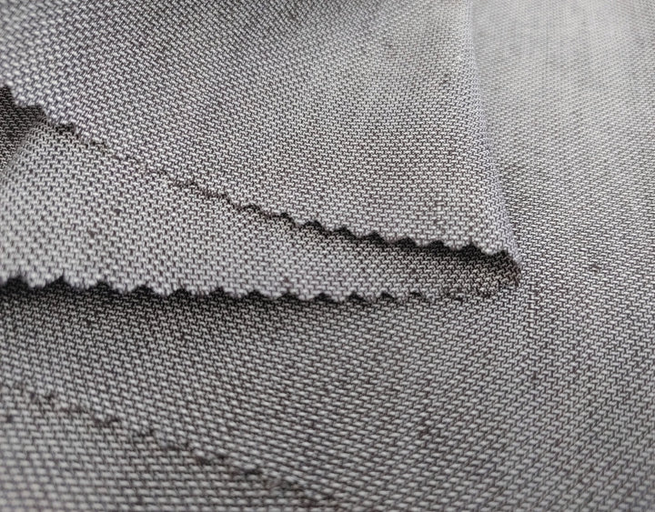 Rich Mocha Dobby Stretch: Linen Rayon Blend Fabric 6072 - The Linen Lab - Brown