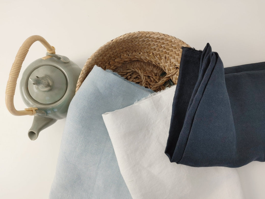 Silk Linen Canvas Mat Fabric 6555 6935 6494 - The Linen Lab - White