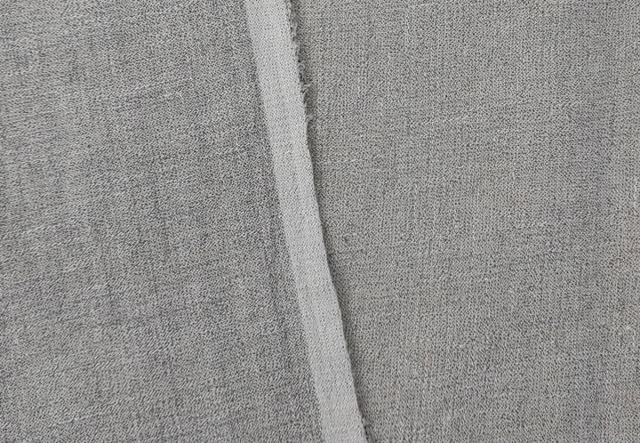 Subtle Sophistication: Linen Polyester Mixed Fabric with Grey Plaid 6002 - The Linen Lab - Grey