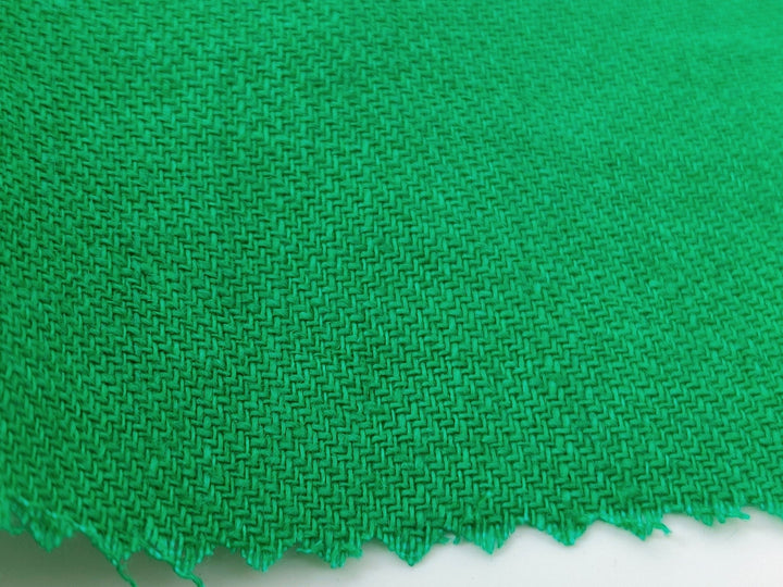 Twill Weave 100% Linen Fabric - Medium Weight in Green 7595 - The Linen Lab - Green