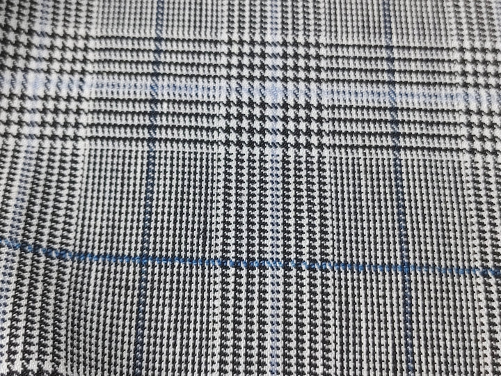 Urban Plaid Flex: Linen Rayon Polyester PU Stretch Twill Fabric 6233 6234 - The Linen Lab - Orange