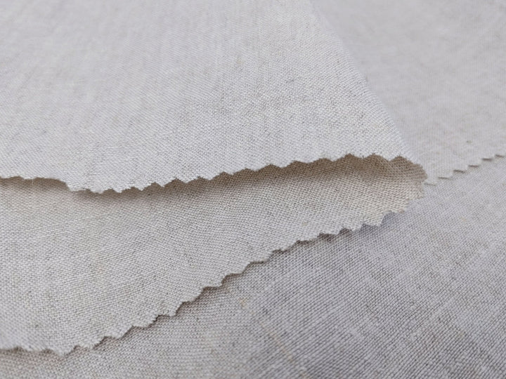 Vintage Dyed Medium Weight Linen Ramie Cotton Fabric with Plain Weave 7820 7771 7770 - The Linen Lab - Grey